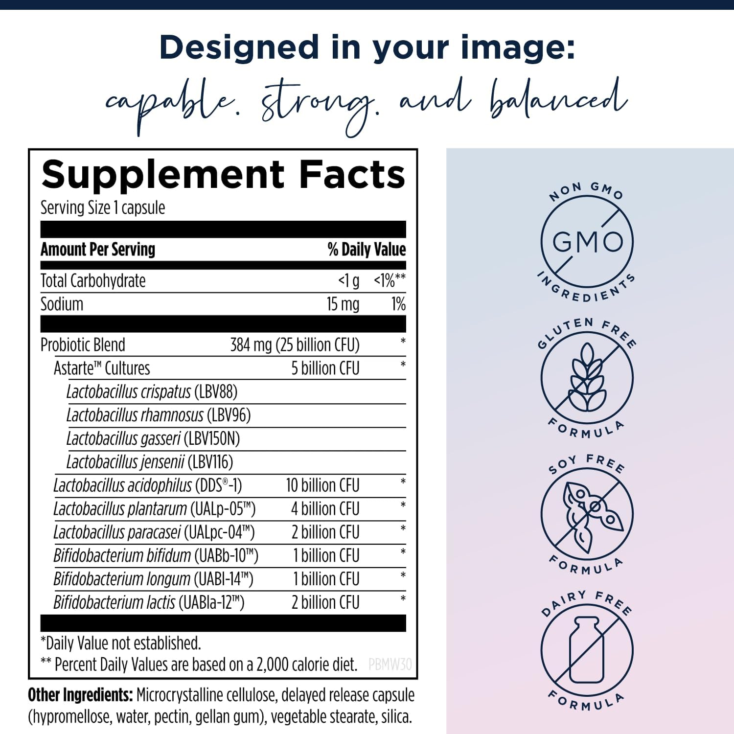 Designs for Health ProbioMed Women - Vaginal Probiotics to Support pH Balance, Vaginal Comfort (30 Capsules)