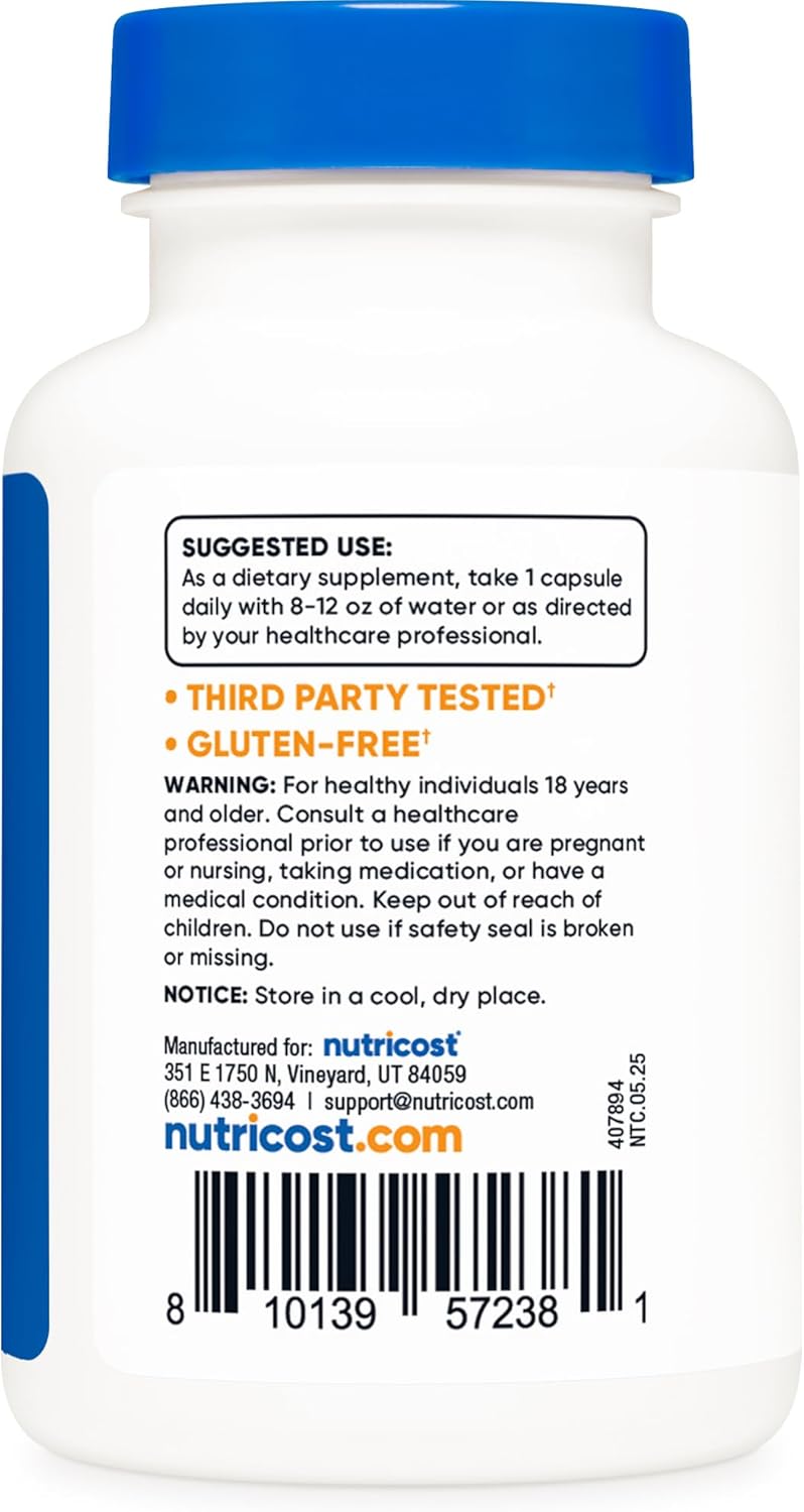 Nutricost Zinc + Copper Capsules (120 Servings)