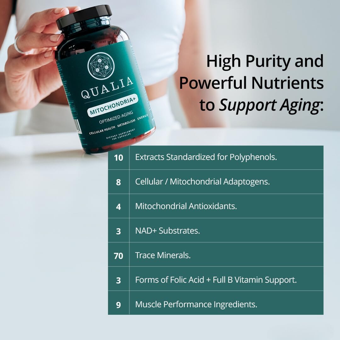Qualia Mitochondria+ | The Most Advanced Supplement for NAD+, Cellular Energy