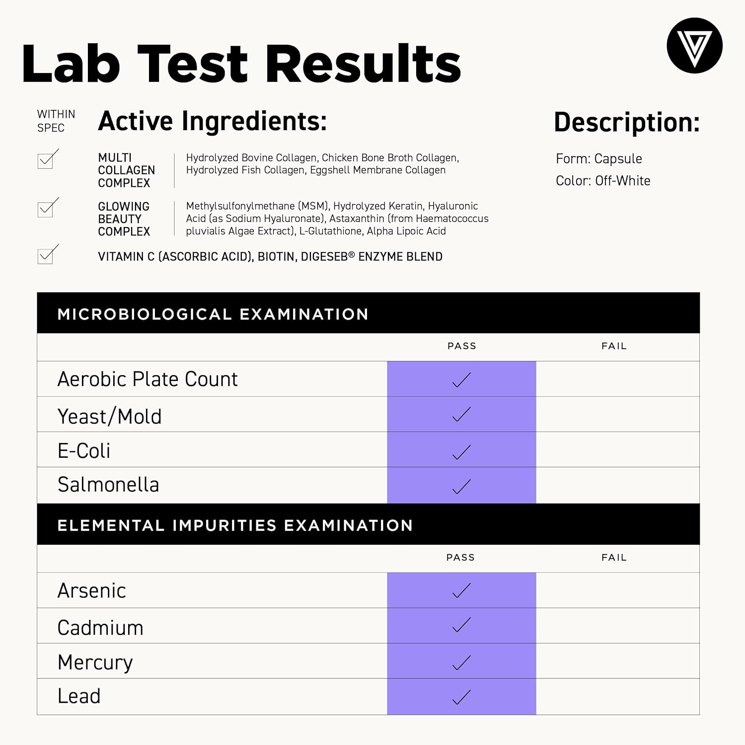 Vital Vitamins Multi Collagen Complex Plus - with Biotin, Hyaluronic Acid, Vitamin C - Type I, II, III, V, X - for Women & Men - 150 Capsules
