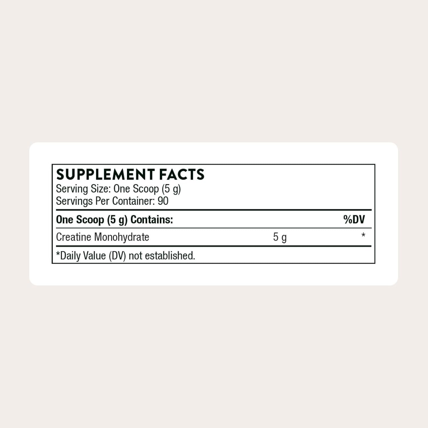 THORNE Creatine - Micronized Creatine Monohydrate Powder - 5 g per Serving - 90 Servings