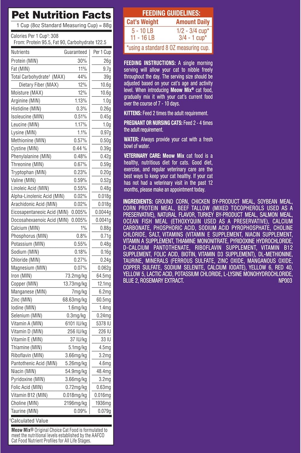 Meow Mix Original Choice Dry Cat Food, 22 Pound Bag