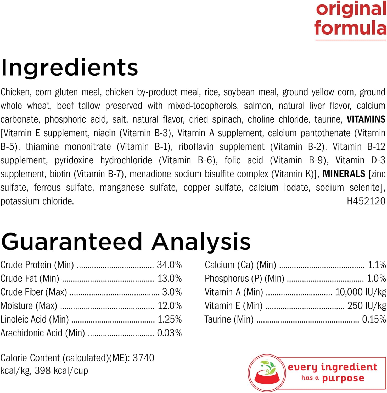 Purina Cat Chow Naturals With Added Vitamins, Minerals and Nutrients - (Pack of 4) 3.15 lb. Bags