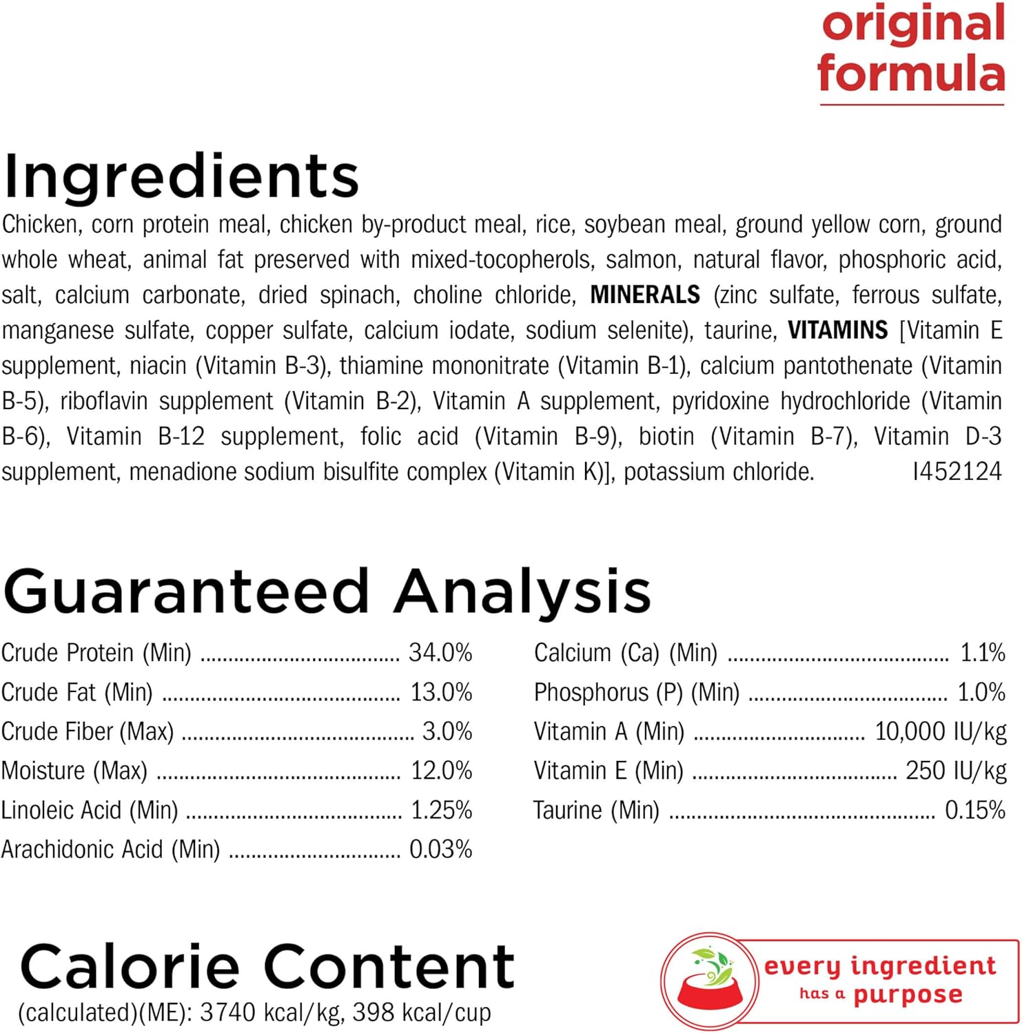 Purina Cat Chow Naturals With Added Vitamins, Minerals and Nutrients - 13 lb. Bag