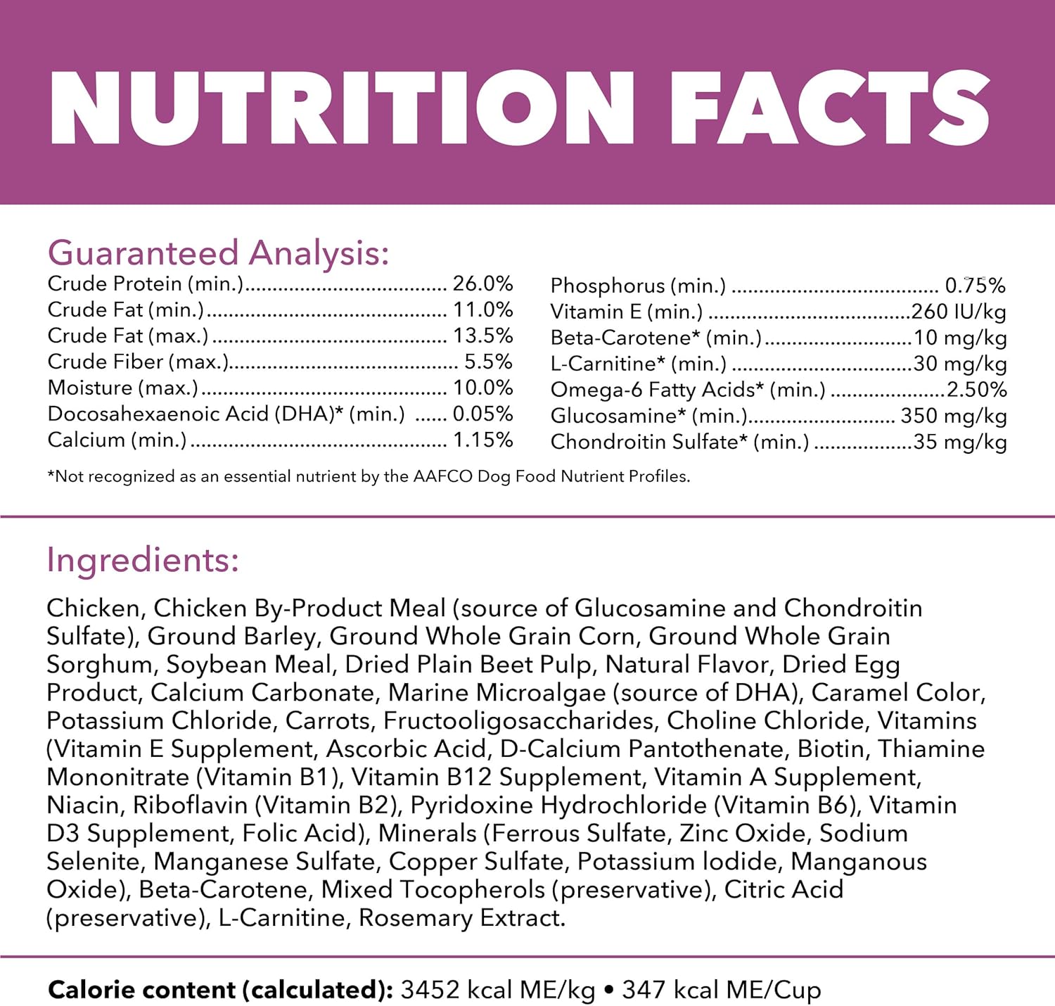 IAMS Proactive Health Healthy Aging Large Breed Dog Food for Mature and Senior Dogs with Real Chicken, 15 lb. Bag