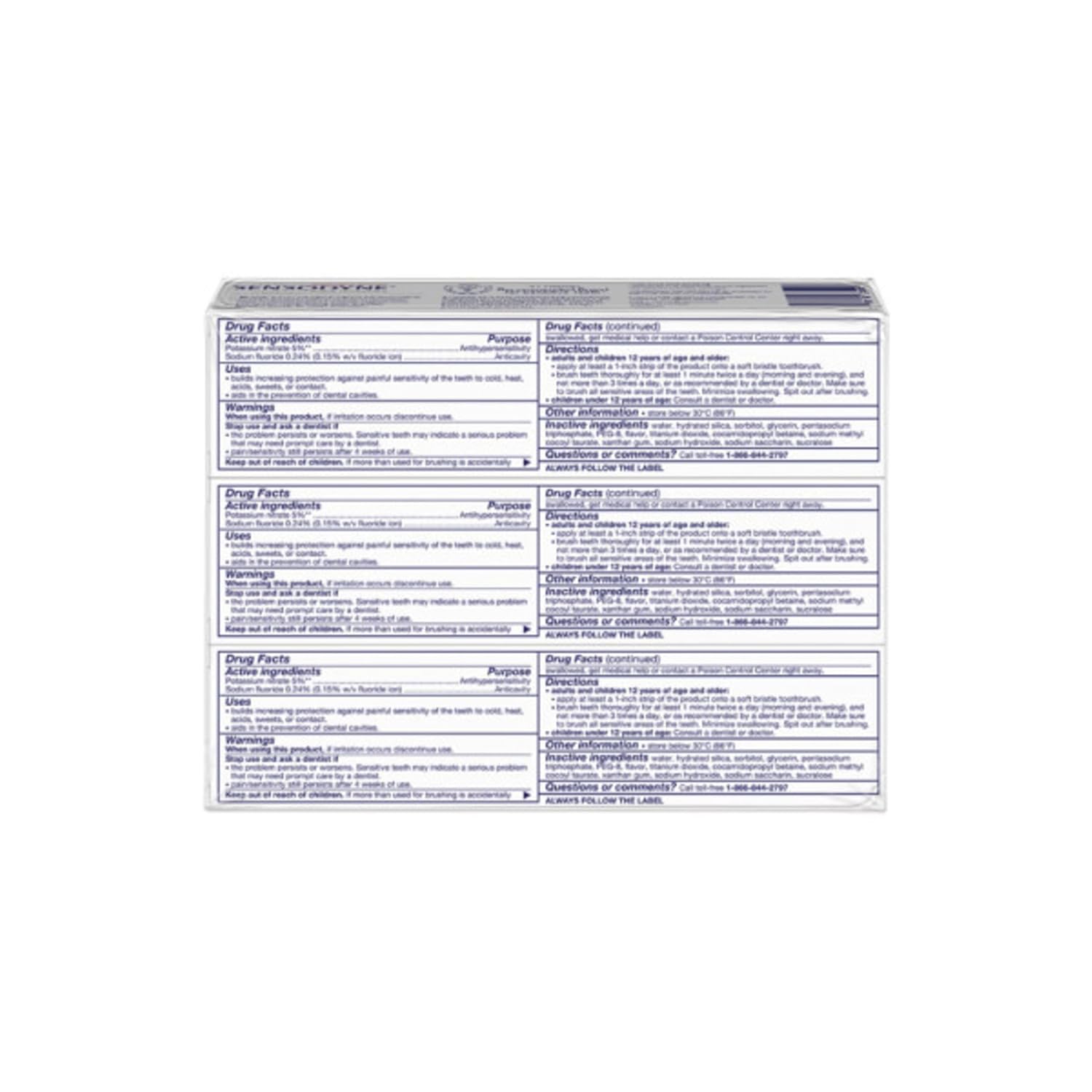 Sensodyne Extra Whitening Toothpaste for Sensitive Teeth, Cavity Prevention and Sensitive Teeth Whitening - 2.7 Ounces (Pack of 2)