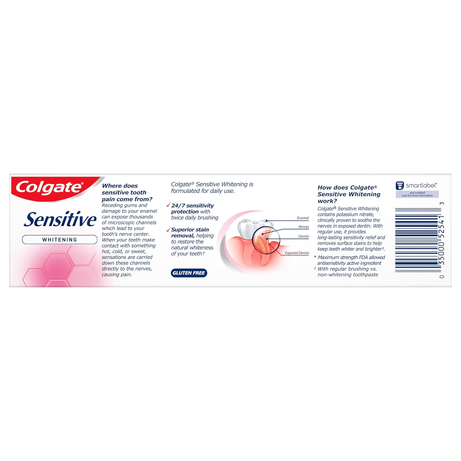 Colgate Sensitive Maximum Strength Sensitive Toothpaste, Plus Whitening and Fresh Stripe, 6 oz