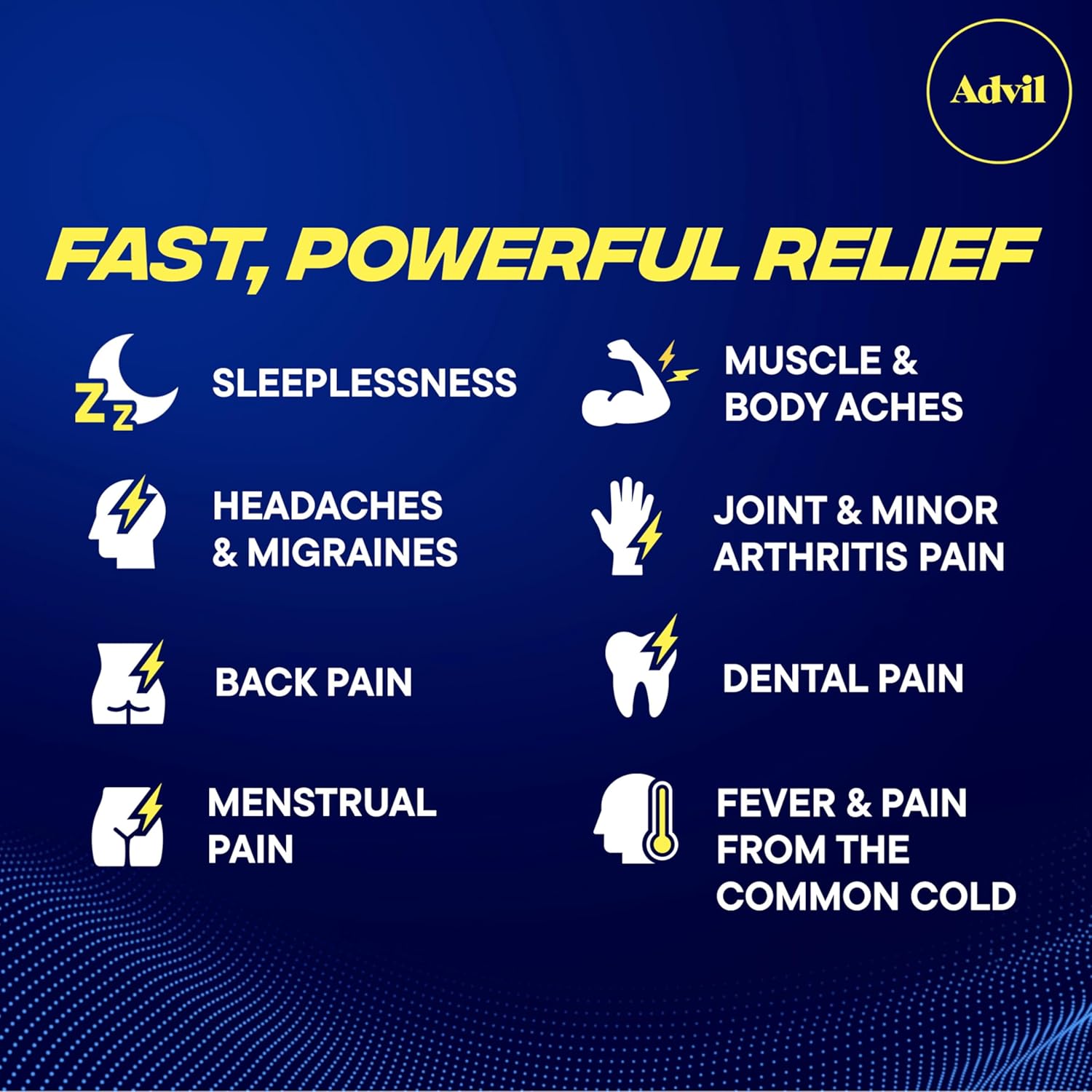 Advil PM Pain Reliever and Nighttime Sleep Aid, Ibuprofen for Pain Relief and Diphenhydramine Citrate for a Sleep Aid - 10 Count Tablets