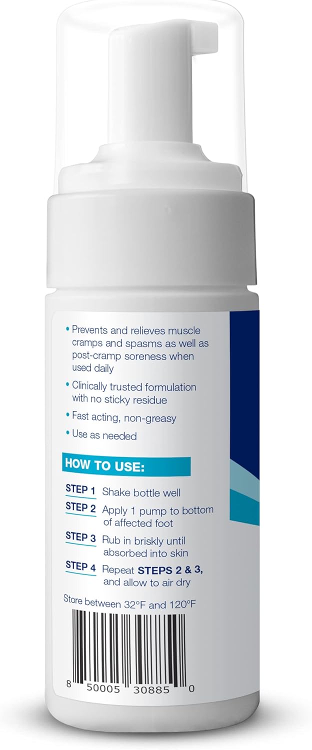 Theraworx Fast-Acting Foam for Foot Cramp Relief with Magnesium Sulfate - 3.4 Fl Oz - 1 Count