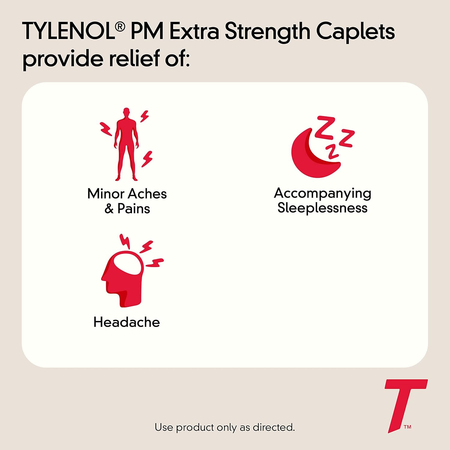 Tylenol PM Extra Strength Nighttime Pain Reliever & Sleep Aid Caplets, 150 ct