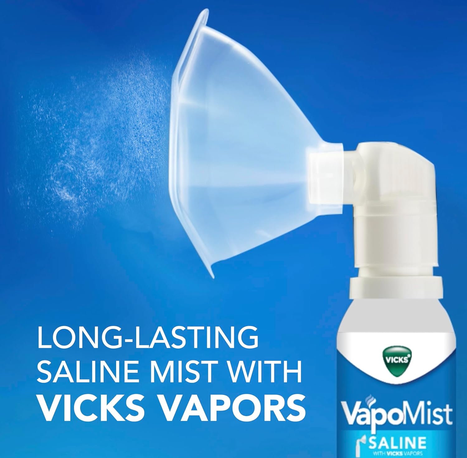 Vicks VapoMist Saline Refill, Gentle Saline Mist with Soothing Vicks Vapors, Non- Medicated, 1.7 oz
