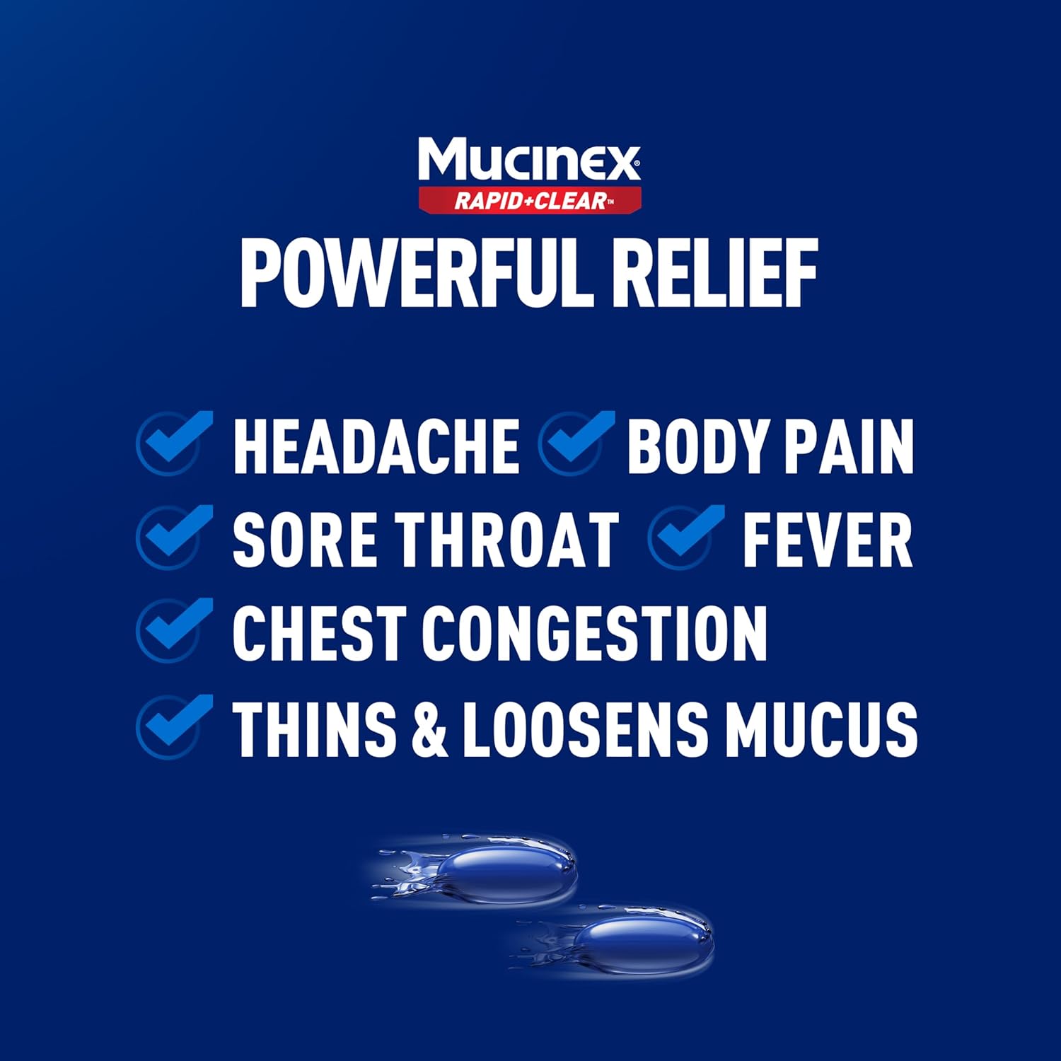 Mucinex Rapid+Clear Pain, Headache, & Mucus Congestion (16 Liquid Gels) + Sinus Pressure Relief Nasal Spray (0.75 oz)