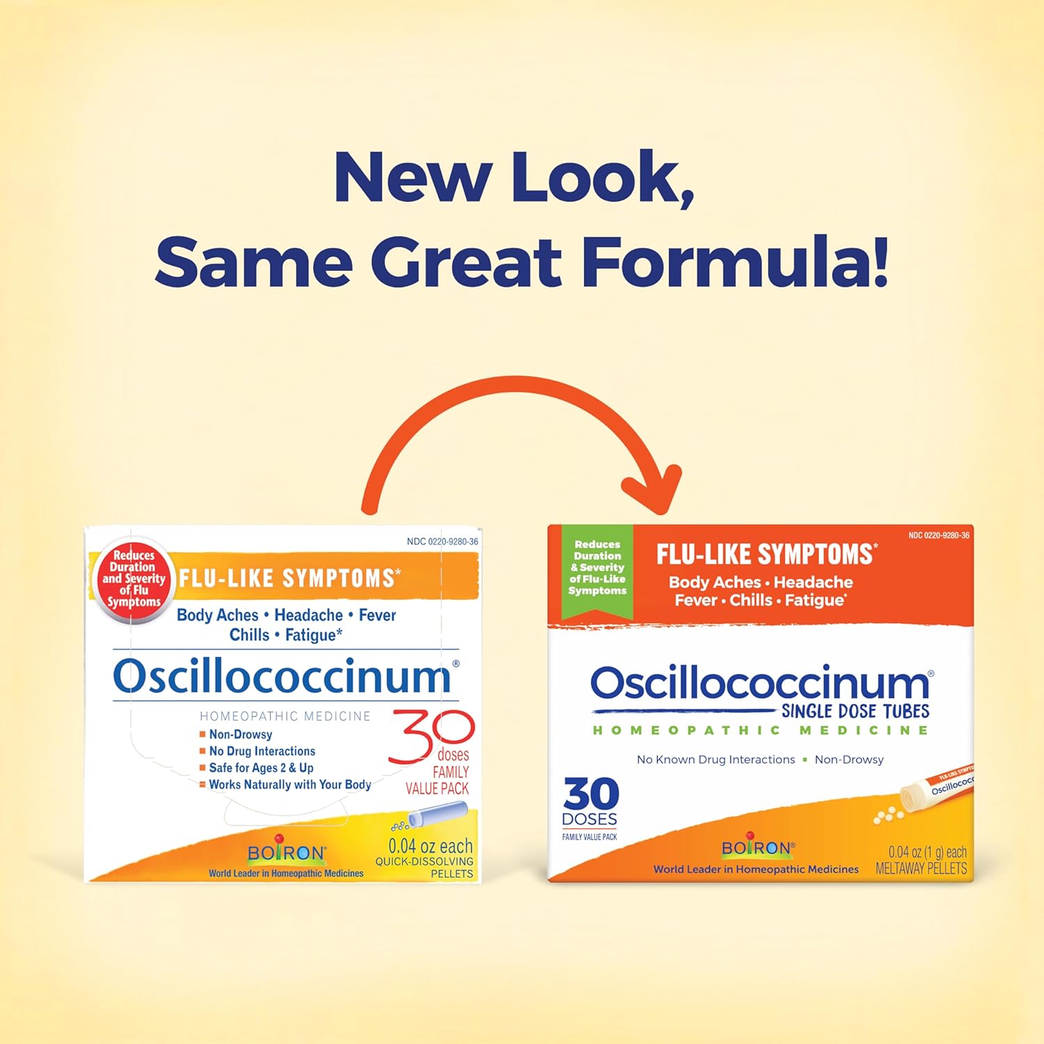 Boiron Oscillococcinum for Relief from Flu-Like Symptoms of Body Aches, Headache, Fever, Chills, and Fatigue - 30 Doses