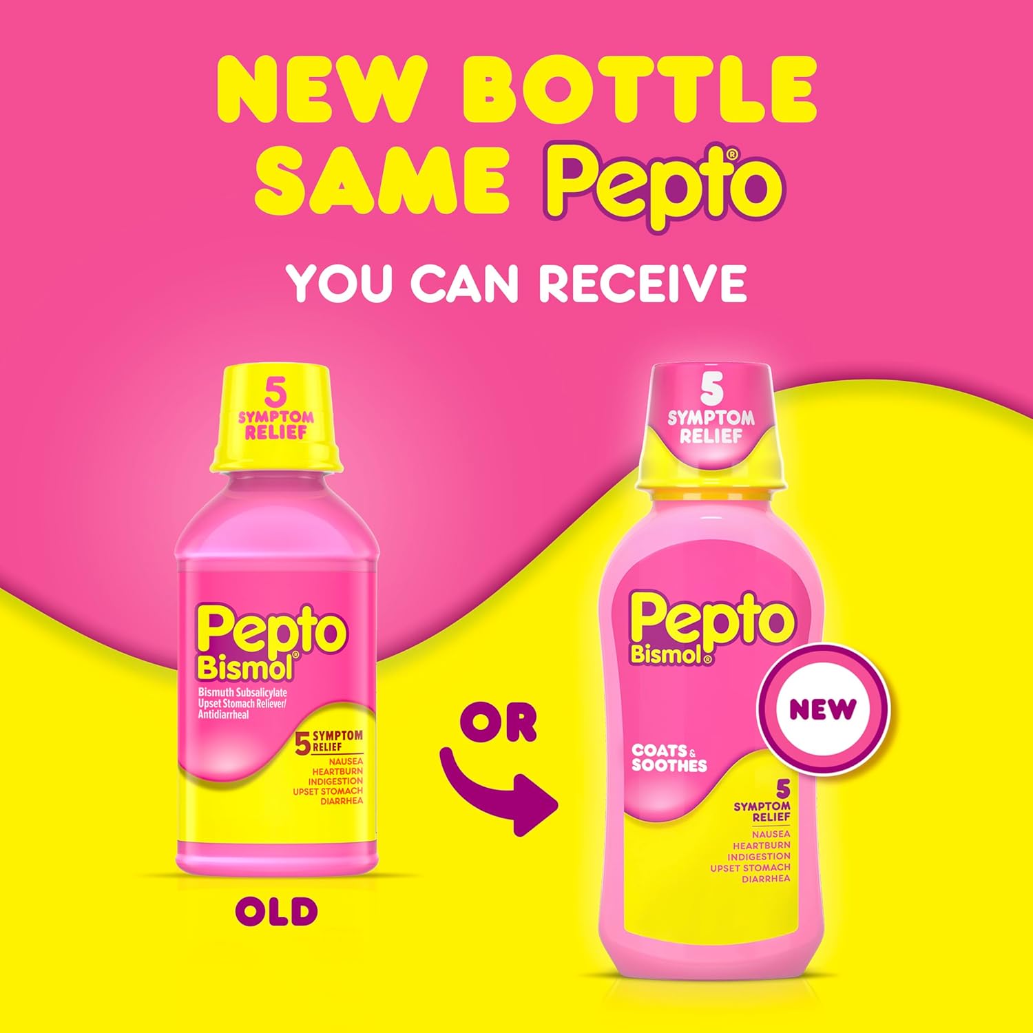 Pepto Bismol Liquid, Upset Stomach Relief, Nausea Relief, Heartburn Relief, Indigestion Relief