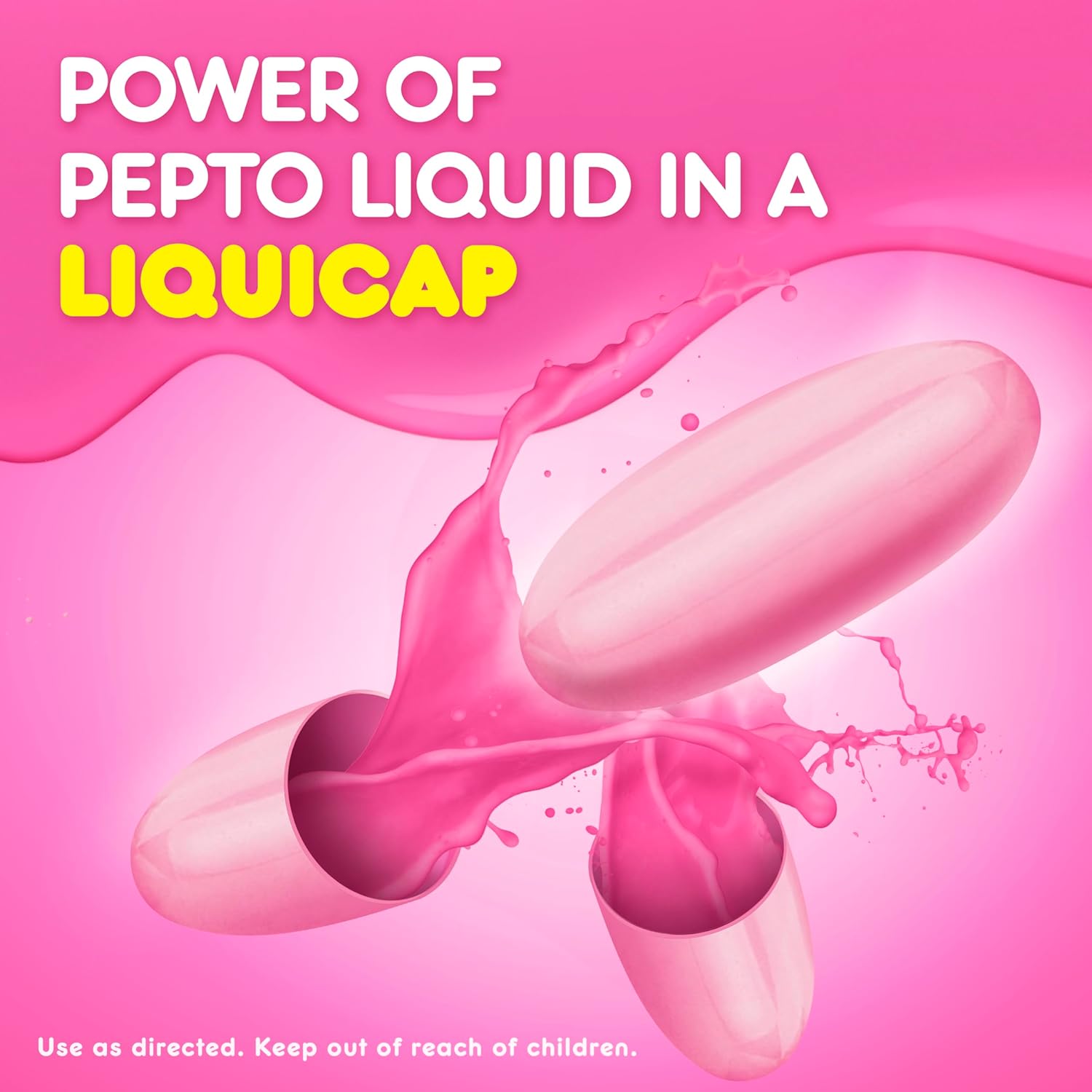 Pepto Bismol Liquicaps, Upset Stomach Relief, Nausea Relief, Heartburn Relief, Indigestion Relief No Flavor, 48 ct