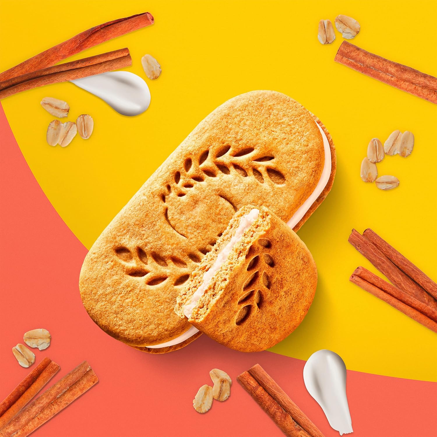 belVita Breakfast Biscuit Sandwiches, Cinnamon Brown Sugar & Vanilla Creme Flavor, 5 Packs, 5 Count(Pack of 1)