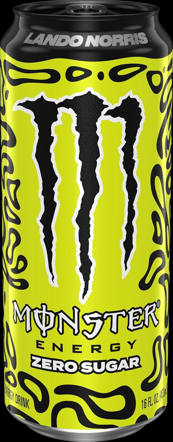 Monster Energy Lando Norris, Sugar Free Energy Drink, 16 Ounce (Pack of 15)
