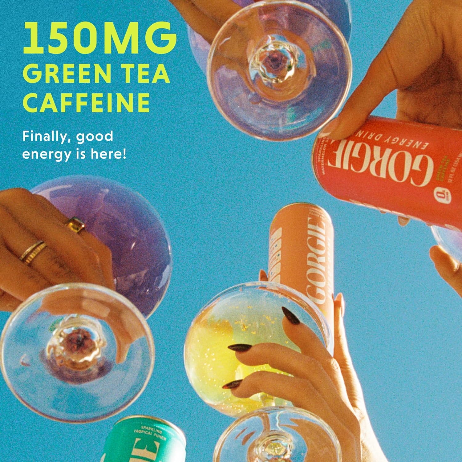 GORGIE Sugar Free Natural Energy Drinks, BestSellers Variety (12 Pack) - Healthy Energy Drinks