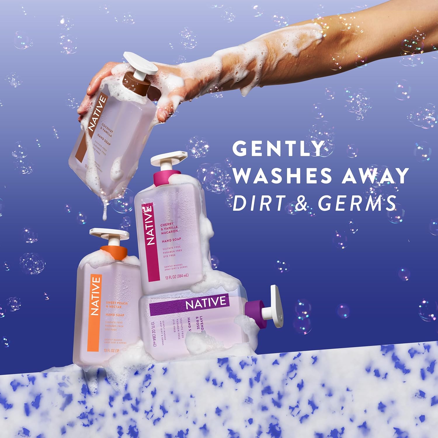 Native Liquid Hand Soap, Cherry & Vanilla Macaron, Sulfate & Paraben Free, Naturally Derived Ingredients, 13 oz