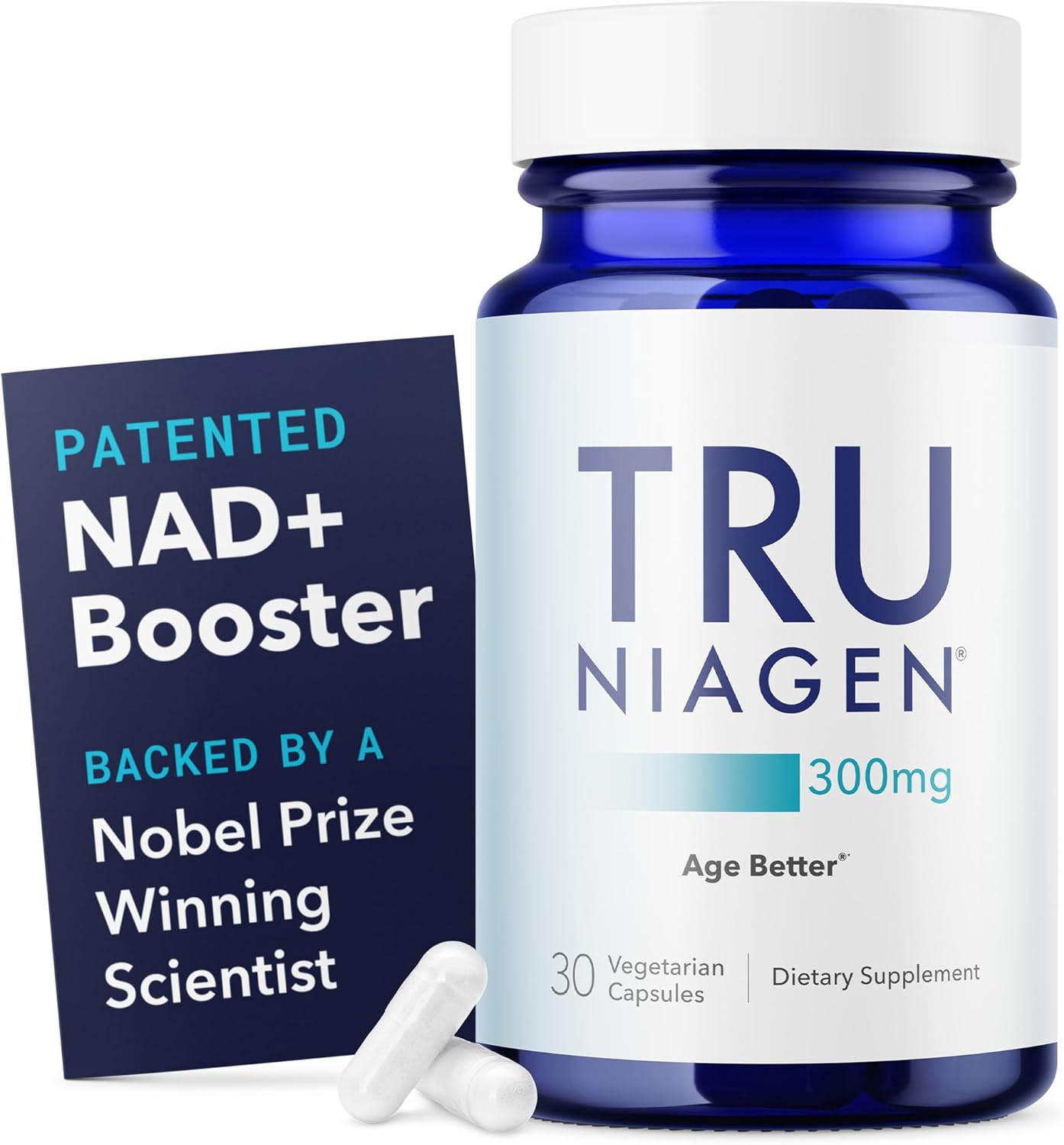 TRU NIAGEN Patented NAD+ Supplement for Anti Aging and Cell Regeneration, 300 mg Niagen, 30 Servings