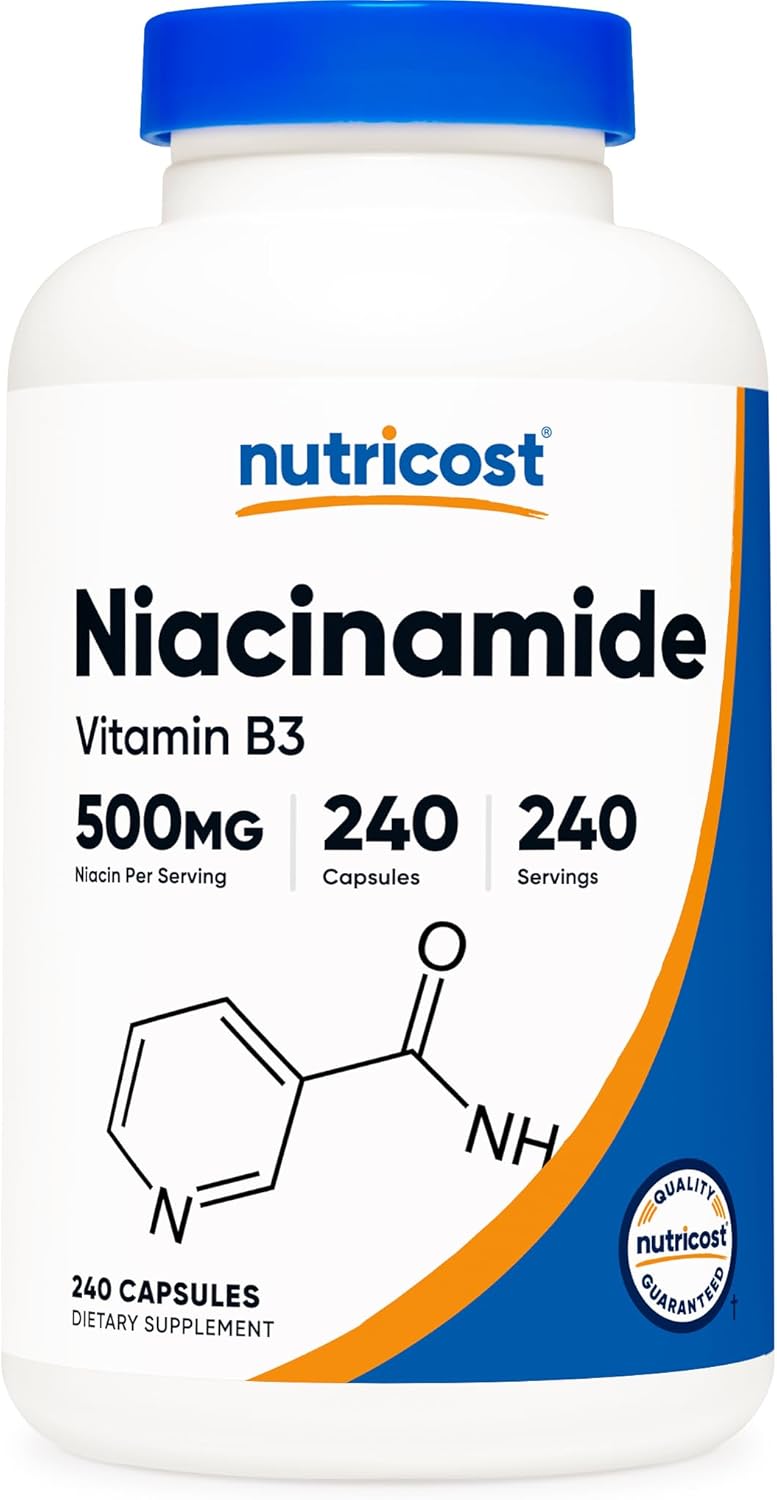 Nutricost Niacinamide (Vitamin B3) 500mg, 240 Capsules