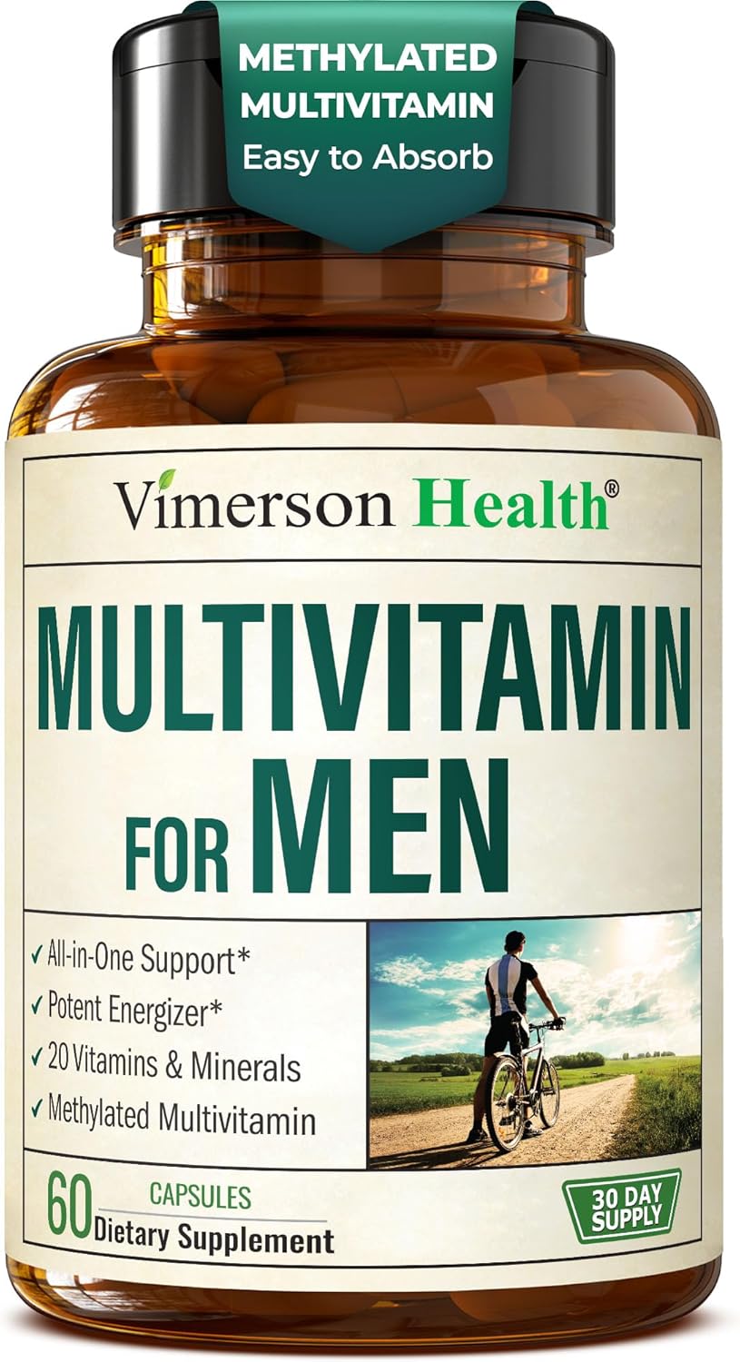 Multivitamin for Men – Methylated Mens Multivitamins & Multiminerals Capsules with Vitamin B12, A, D, C, Zinc