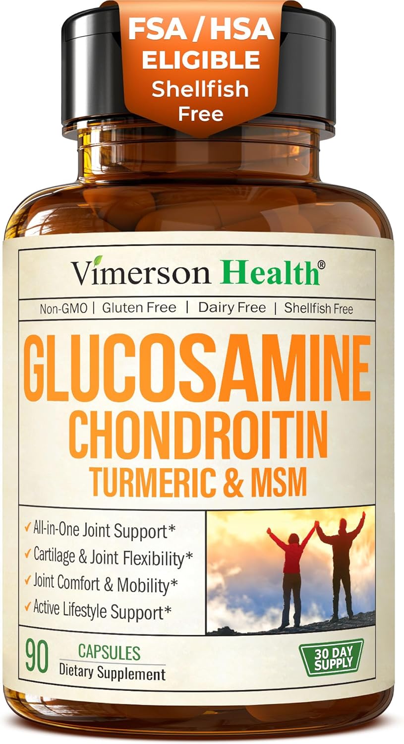 Glucosamine Chondroitin MSM – Joint Support Supplement for Women and Men with Glucosamine Sulfate 1500 mg