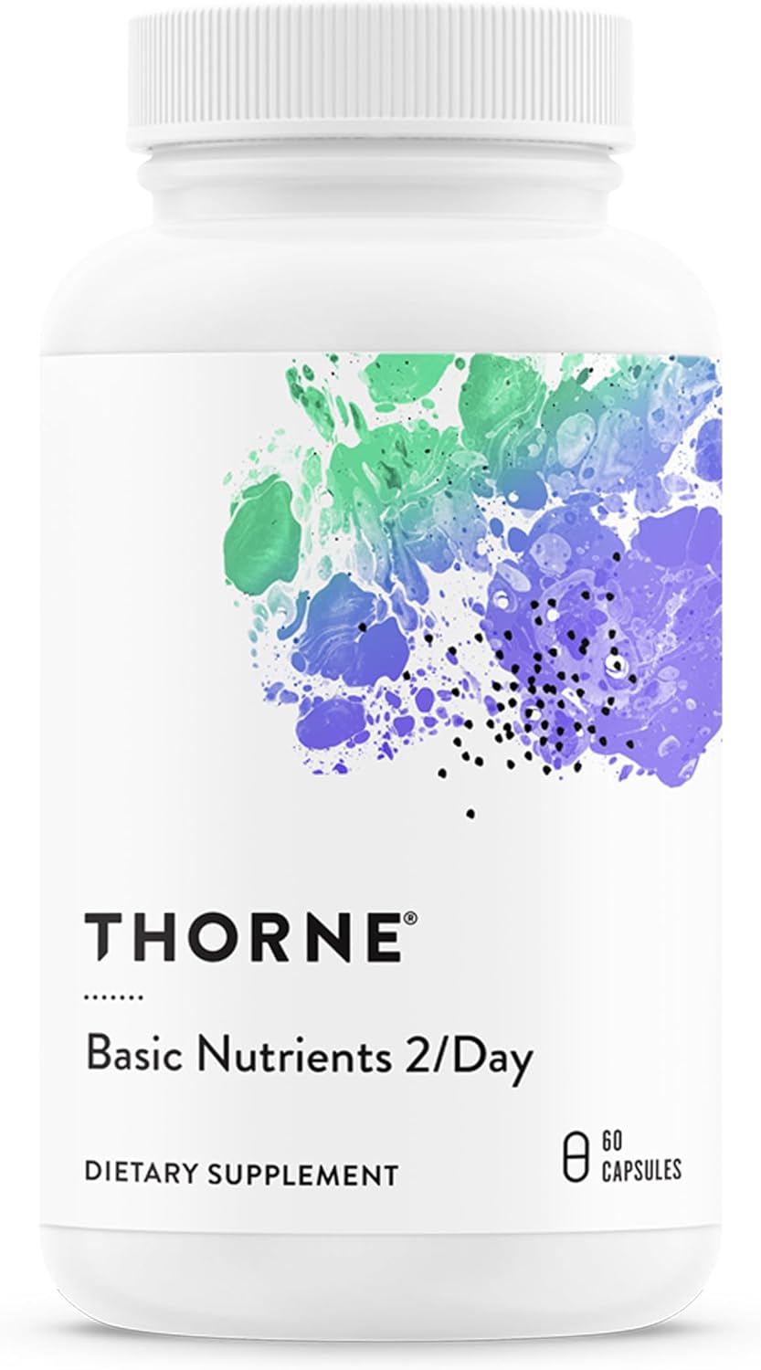 THORNE - Basic Nutrients 2/Day - Comprehensive Daily Multivitamin with Optimal Bioavailability - 60 Capsules - 30 Servings