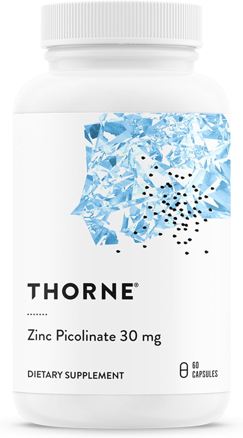 THORNE - Zinc Picolinate 30 mg - Well-Absorbed Zinc Supplement for Growth and Immune Function - 60 Servings