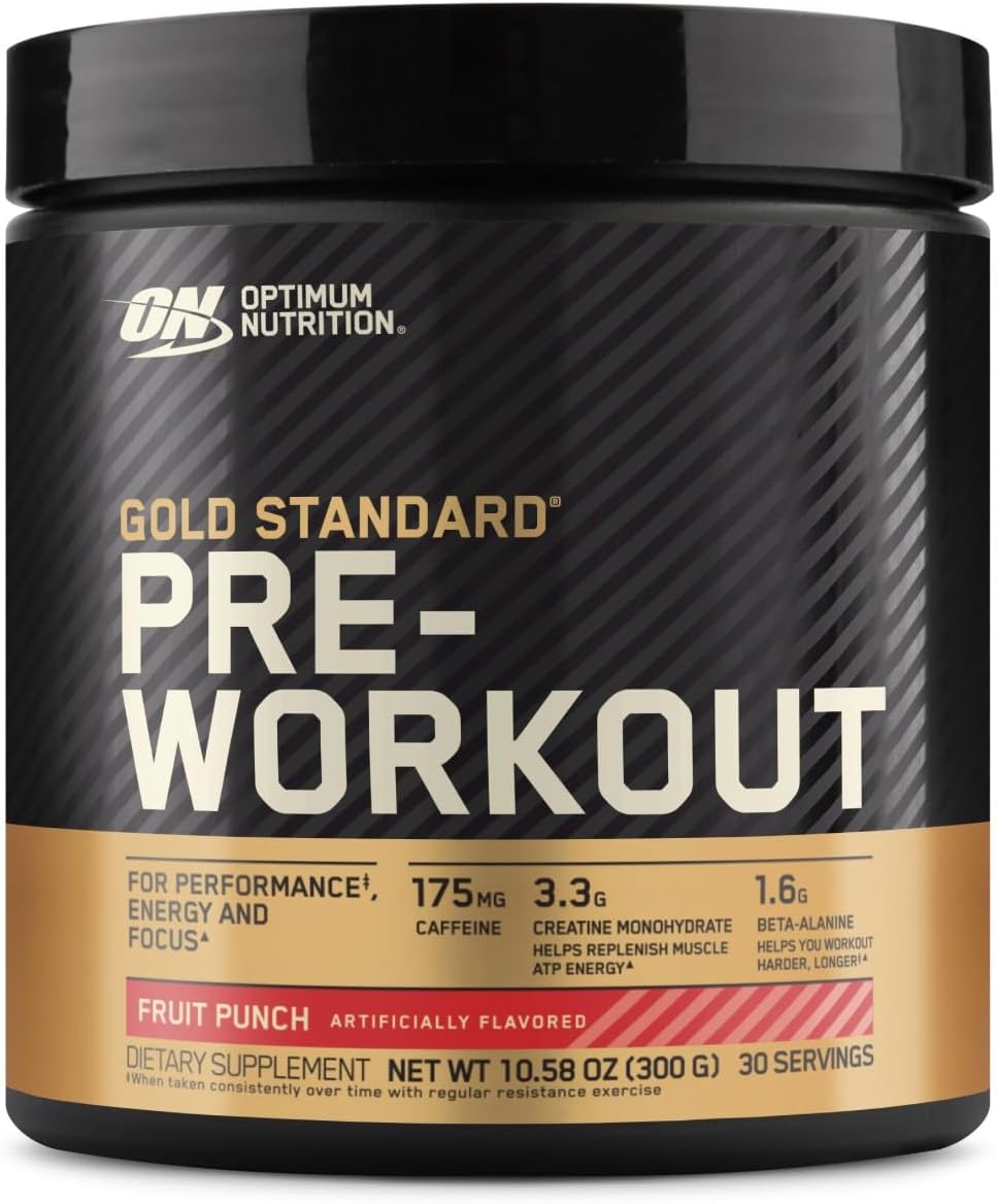 OPTIMUM NUTRITION Gold Standard Pre-Workout,Fruit Punch, 30 Servings