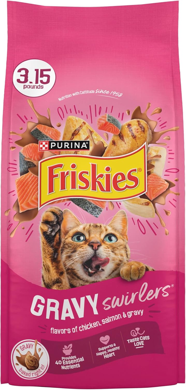 Purina Friskies Gravy Swirlers With Flavors of Chicken  - 3.15 lb. Bag