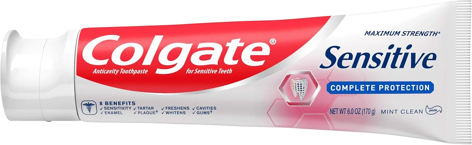 Colgate Sensitive Maximum Strength Sensitive Toothpaste, Plus Whitening and Fresh Stripe, 6 oz