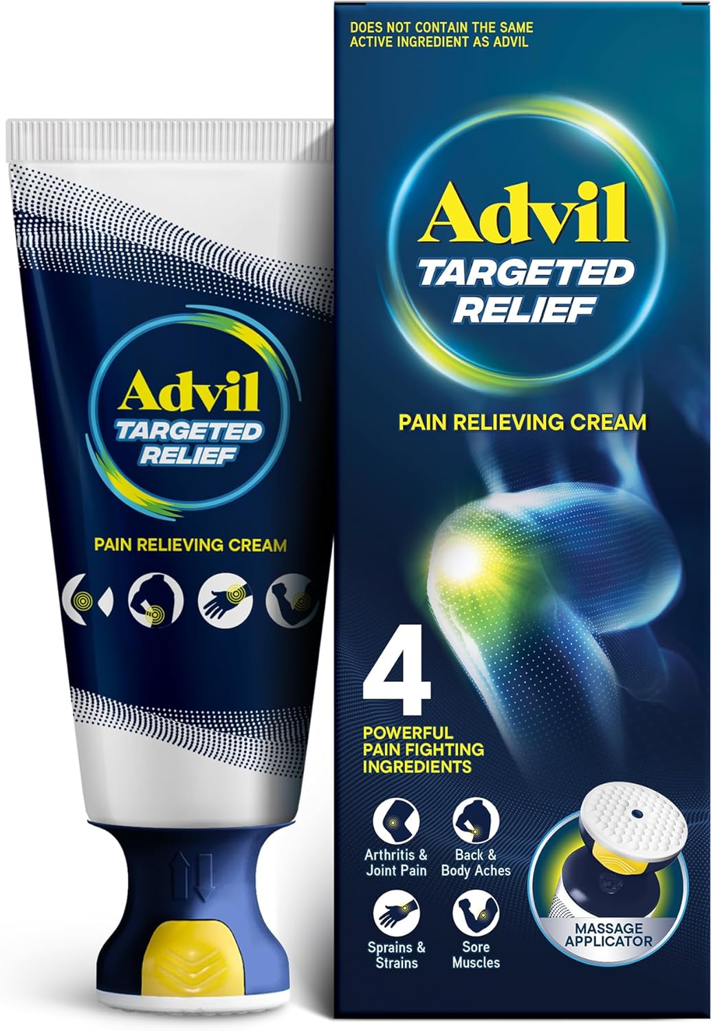 Advil Targeted Relief Pain Relieving Cream with Massage Applicator, 2.5 oz