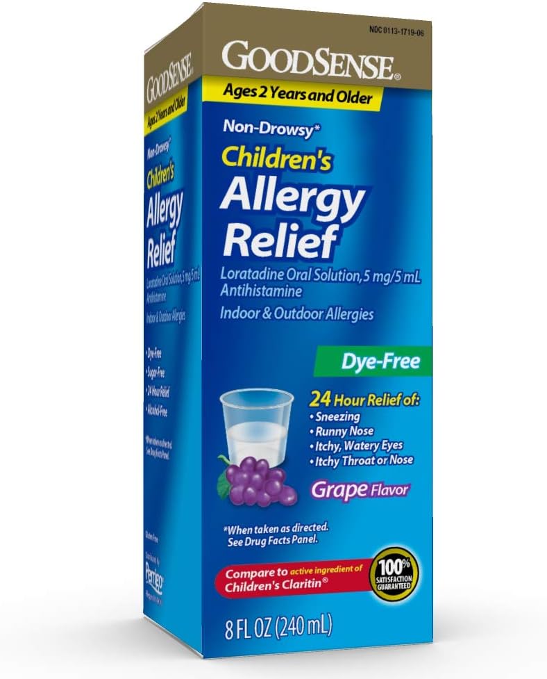 GoodSense Children’s Allergy Medicine, 24 Hour Loratadine Oral Solution 5 mg/5 mL, 8 oz